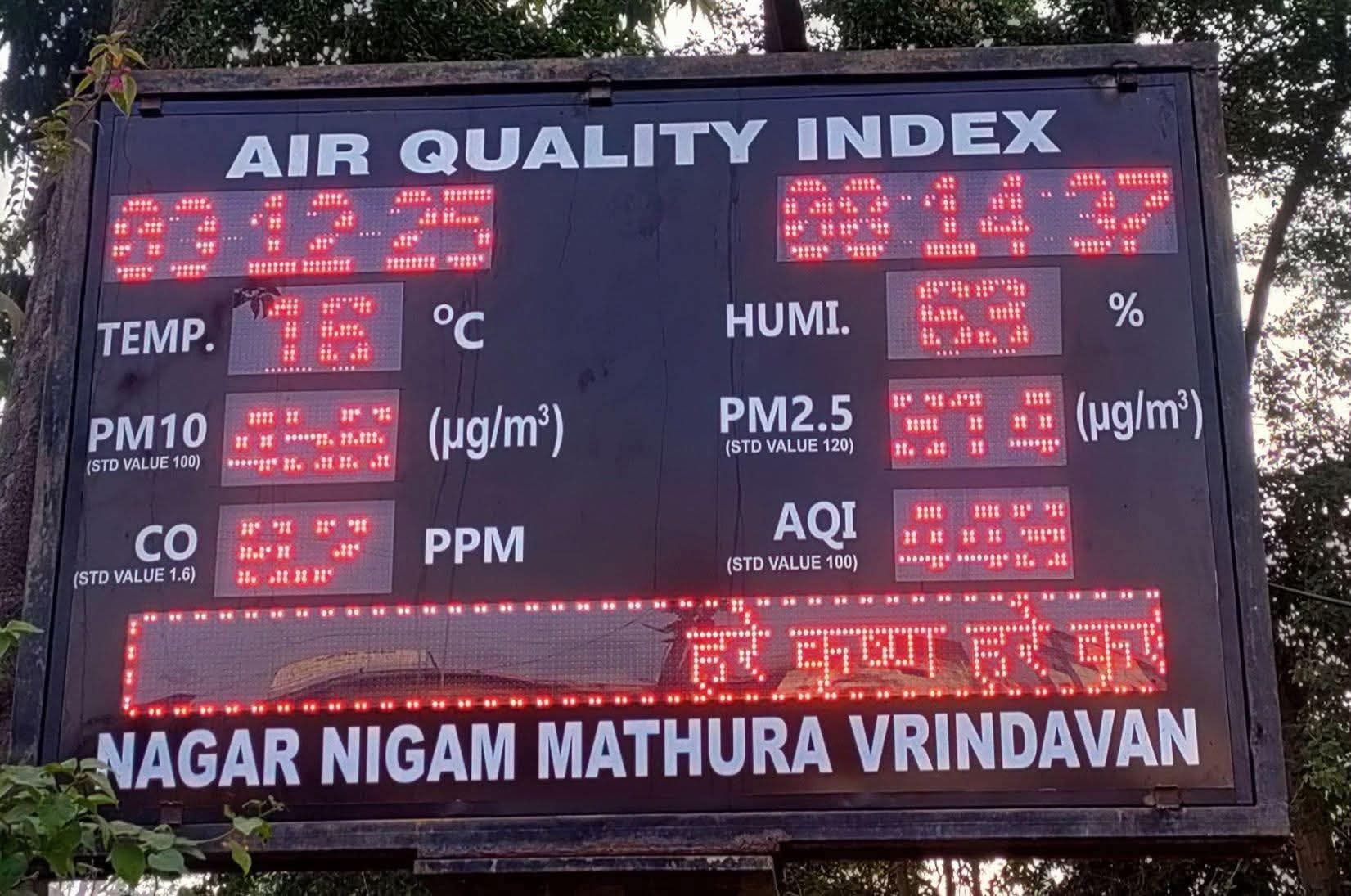 Toxic Air Engulfs Vrindavan as AQI Touches “Severe” Level of 450